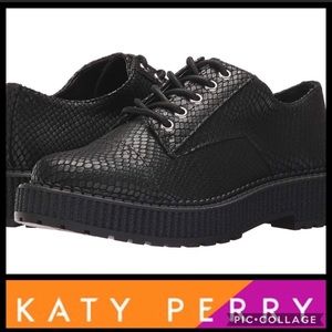 Katy Perry Wilma Embossed Black Booties 6.5